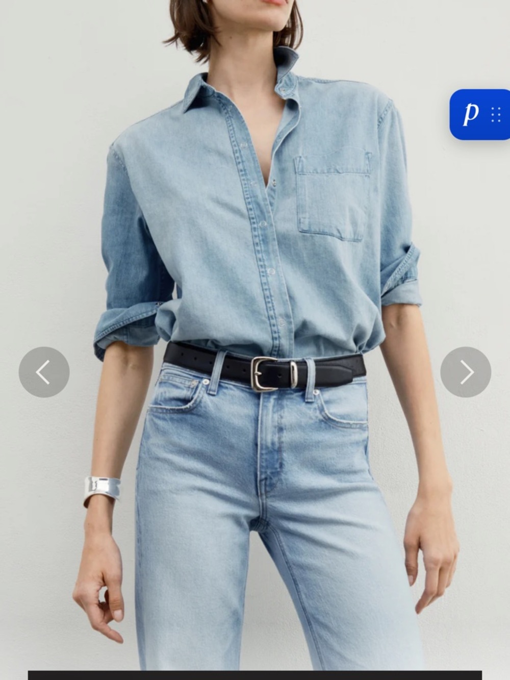 AYR Light Blue Denim Button-Down Shirt